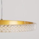 GLOBOSTAR® DIAMOND 61129 Μοντέρνο Κρεμαστό Φωτιστικό Οροφής LED 30W 3513lm 360° AC 220-240V IP20 Ρυθμιζόμενο Λευκό CCT με Χειριστήριο από 2700K έως 6000K Dimmable - Lumileds SMD Chip - Χρυσό Βούρτσας - Μ40 x Π40 x Υ3cm - 3 Χρόνια Εγγύηση - Image 6