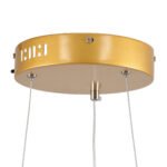 GLOBOSTAR® DIAMOND 61129 Μοντέρνο Κρεμαστό Φωτιστικό Οροφής LED 30W 3513lm 360° AC 220-240V IP20 Ρυθμιζόμενο Λευκό CCT με Χειριστήριο από 2700K έως 6000K Dimmable - Lumileds SMD Chip - Χρυσό Βούρτσας - Μ40 x Π40 x Υ3cm - 3 Χρόνια Εγγύηση - Image 7