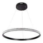 GLOBOSTAR® DIAMOND 61130 Μοντέρνο Κρεμαστό Φωτιστικό Οροφής LED 45W 5230lm 360° AC 220-240V IP20 Ρυθμιζόμενο Λευκό CCT με Χειριστήριο από 2700K έως 6000K Dimmable - Lumileds SMD Chip - Μαυρό Ματ - Μ60 x Π60 x Υ3cm - 3 Χρόνια Εγγύηση - Image 3