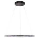 GLOBOSTAR® DIAMOND 61130 Μοντέρνο Κρεμαστό Φωτιστικό Οροφής LED 45W 5230lm 360° AC 220-240V IP20 Ρυθμιζόμενο Λευκό CCT με Χειριστήριο από 2700K έως 6000K Dimmable - Lumileds SMD Chip - Μαυρό Ματ - Μ60 x Π60 x Υ3cm - 3 Χρόνια Εγγύηση - Image 4