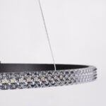 GLOBOSTAR® DIAMOND 61130 Μοντέρνο Κρεμαστό Φωτιστικό Οροφής LED 45W 5230lm 360° AC 220-240V IP20 Ρυθμιζόμενο Λευκό CCT με Χειριστήριο από 2700K έως 6000K Dimmable - Lumileds SMD Chip - Μαυρό Ματ - Μ60 x Π60 x Υ3cm - 3 Χρόνια Εγγύηση - Image 6