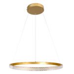 GLOBOSTAR® DIAMOND 61131 Μοντέρνο Κρεμαστό Φωτιστικό Οροφής LED 45W 5230lm 360° AC 220-240V IP20 Ρυθμιζόμενο Λευκό CCT με Χειριστήριο από 2700K έως 6000K Dimmable - Lumileds SMD Chip - Χρυσό Βούρτσας - Μ60 x Π60 x Υ3cm - 3 Χρόνια Εγγύηση - Image 5