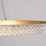GLOBOSTAR® DIAMOND 61131 Μοντέρνο Κρεμαστό Φωτιστικό Οροφής LED 45W 5230lm 360° AC 220-240V IP20 Ρυθμιζόμενο Λευκό CCT με Χειριστήριο από 2700K έως 6000K Dimmable - Lumileds SMD Chip - Χρυσό Βούρτσας - Μ60 x Π60 x Υ3cm - 3 Χρόνια Εγγύηση - Image 6