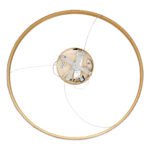 GLOBOSTAR® DIAMOND 61133 Μοντέρνο Κρεμαστό Φωτιστικό Οροφής LED 67W 7689lm 360° AC 220-240V IP20 Ρυθμιζόμενο Λευκό CCT με Χειριστήριο από 2700K έως 6000K Dimmable - Lumileds SMD Chip - Χρυσό Βούρτσας - Μ80 x Π80 x Υ3cm - 3 Χρόνια Εγγύηση - Image 8