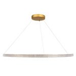 GLOBOSTAR® DIAMOND 61135 Μοντέρνο Κρεμαστό Φωτιστικό Οροφής LED 75W 8743lm 360° AC 220-240V IP20 Ρυθμιζόμενο Λευκό CCT με Χειριστήριο από 2700K έως 6000K Dimmable - Lumileds SMD Chip - Χρυσό Βούρτσας - Μ100 x Π100 x Υ3cm - 3 Χρόνια Εγγύηση - Image 4