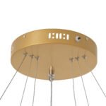 GLOBOSTAR® DIAMOND TRIO 61137 Μοντέρνο Κρεμαστό Φωτιστικό Οροφής LED 100W 12123lm 360° AC 220-240V IP20 Ρυθμιζόμενο Λευκό CCT με Χειριστήριο από 2700K έως 6000K Dimmable - Lumileds SMD Chip - Χρυσό Βούρτσας - Μ60 x Π60 x Υ60cm - 3 Χρόνια Εγγύηση - Image 9