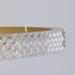 GLOBOSTAR® DIAMOND TRIO 61139 Μοντέρνο Κρεμαστό Φωτιστικό Οροφής LED 120W 14723lm 360° AC 220-240V IP20 Ρυθμιζόμενο Λευκό CCT με Χειριστήριο από 2700K έως 6000K Dimmable - Lumileds SMD Chip - Χρυσό Βούρτσας - Μ80 x Π80 x Υ80cm - 3 Χρόνια Εγγύηση - Image 8