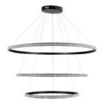 GLOBOSTAR® DIAMOND TRIO 61140 Μοντέρνο Κρεμαστό Φωτιστικό Οροφής LED 150W 18379lm 360° AC 220-240V IP20 Ρυθμιζόμενο Λευκό CCT με Χειριστήριο από 2700K έως 6000K Dimmable - Lumileds SMD Chip - Μαύρο Ματ - Μ100 x Π100 x Υ100cm - 3 Χρόνια Εγγύηση - Image 4