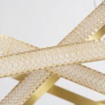 GLOBOSTAR® DIAMOND TRIO 61141-DECO Μοντέρνο Κρεμαστό Φωτιστικό Οροφής LED 150W 18379lm 360° AC 220-240V IP20 Ρυθμιζόμενο Λευκό CCT με Χειριστήριο από 2700K έως 6000K Dimmable - Lumileds SMD Chip - Χρυσό Βούρτσας - Μ100 x Π100 x Υ100cm - 3 Χρόνια Εγγύηση - Image 4