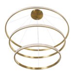 GLOBOSTAR® DIAMOND TRIO 61141-DECO Μοντέρνο Κρεμαστό Φωτιστικό Οροφής LED 150W 18379lm 360° AC 220-240V IP20 Ρυθμιζόμενο Λευκό CCT με Χειριστήριο από 2700K έως 6000K Dimmable - Lumileds SMD Chip - Χρυσό Βούρτσας - Μ100 x Π100 x Υ100cm - 3 Χρόνια Εγγύηση - Image 7