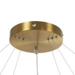 GLOBOSTAR® DIAMOND TRIO 61141-DECO Μοντέρνο Κρεμαστό Φωτιστικό Οροφής LED 150W 18379lm 360° AC 220-240V IP20 Ρυθμιζόμενο Λευκό CCT με Χειριστήριο από 2700K έως 6000K Dimmable - Lumileds SMD Chip - Χρυσό Βούρτσας - Μ100 x Π100 x Υ100cm - 3 Χρόνια Εγγύηση - Image 9