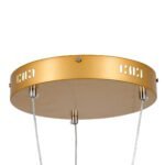 GLOBOSTAR® DIAMOND TRIO 61145 Μοντέρνο Κρεμαστό Φωτιστικό Οροφής LED 120W 14723lm 360° AC 220-240V IP20 Ρυθμιζόμενο Λευκό CCT με Χειριστήριο από 2700K έως 6000K Dimmable - Lumileds SMD Chip - Χρυσό Βούρτσας - Μ150 x Π150 x Υ60cm - 3 Χρόνια Εγγύηση - Image 7