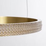 GLOBOSTAR® DIAMOND TETRA 61149 Μοντέρνο Κρεμαστό Φωτιστικό Οροφής LED 150W 18379lm 360° AC 220-240V IP20 Ρυθμιζόμενο Λευκό CCT με Χειριστήριο από 2700K έως 6000K Dimmable - Lumileds SMD Chip - Χρυσό Βούρτσας - Μ150 x Π150 x Υ60cm - 3 Χρόνια Εγγύηση - Image 5