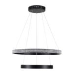 GLOBOSTAR® DIAMOND DUO 61150-DECO Μοντέρνο Κρεμαστό Φωτιστικό Οροφής LED 75W 8743lm 360° AC 220-240V IP20 Ρυθμιζόμενο Λευκό CCT με Χειριστήριο από 2700K έως 6000K Dimmable - Lumileds SMD Chip - Μαύρο Ματ - Μ60 x Π60 x Υ60cm - 3 Χρόνια Εγγύηση - Image 6