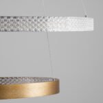 GLOBOSTAR® DIAMOND DUO 61151 Μοντέρνο Κρεμαστό Φωτιστικό Οροφής LED 75W 8743lm 360° AC 220-240V IP20 Ρυθμιζόμενο Λευκό CCT με Χειριστήριο από 2700K έως 6000K Dimmable - Lumileds SMD Chip - Χρυσό Βούρτσας - Μ60 x Π60 x Υ60cm - 3 Χρόνια Εγγύηση - Image 8