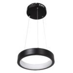 GLOBOSTAR® NEMESIS 61152 Μοντέρνο Κρεμαστό Φωτιστικό Οροφής LED 20W 2356lm 360° AC 220-240V IP20 Ρυθμιζόμενο Λευκό CCT με Χειριστήριο από 2700K έως 6000K Dimmable - Lumileds SMD Chip - Μαυρό Ματ - Μ25 x Π25 x Υ4cm - 3 Χρόνια Εγγύηση - Image 3
