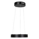 GLOBOSTAR® NEMESIS 61152 Μοντέρνο Κρεμαστό Φωτιστικό Οροφής LED 20W 2356lm 360° AC 220-240V IP20 Ρυθμιζόμενο Λευκό CCT με Χειριστήριο από 2700K έως 6000K Dimmable - Lumileds SMD Chip - Μαυρό Ματ - Μ25 x Π25 x Υ4cm - 3 Χρόνια Εγγύηση - Image 4