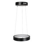 GLOBOSTAR® NEMESIS 61152 Μοντέρνο Κρεμαστό Φωτιστικό Οροφής LED 20W 2356lm 360° AC 220-240V IP20 Ρυθμιζόμενο Λευκό CCT με Χειριστήριο από 2700K έως 6000K Dimmable - Lumileds SMD Chip - Μαυρό Ματ - Μ25 x Π25 x Υ4cm - 3 Χρόνια Εγγύηση - Image 5