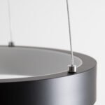 GLOBOSTAR® NEMESIS 61152 Μοντέρνο Κρεμαστό Φωτιστικό Οροφής LED 20W 2356lm 360° AC 220-240V IP20 Ρυθμιζόμενο Λευκό CCT με Χειριστήριο από 2700K έως 6000K Dimmable - Lumileds SMD Chip - Μαυρό Ματ - Μ25 x Π25 x Υ4cm - 3 Χρόνια Εγγύηση - Image 6