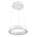 GLOBOSTAR® NEMESIS 61153 Μοντέρνο Κρεμαστό Φωτιστικό Οροφής LED 20W 2356lm 360° AC 220-240V IP20 Ρυθμιζόμενο Λευκό CCT με Χειριστήριο από 2700K έως 6000K Dimmable - Lumileds SMD Chip - Λευκό Ματ - Μ25 x Π25 x Υ4cm - 3 Χρόνια Εγγύηση - Image 3