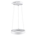 GLOBOSTAR® NEMESIS 61153 Μοντέρνο Κρεμαστό Φωτιστικό Οροφής LED 20W 2356lm 360° AC 220-240V IP20 Ρυθμιζόμενο Λευκό CCT με Χειριστήριο από 2700K έως 6000K Dimmable - Lumileds SMD Chip - Λευκό Ματ - Μ25 x Π25 x Υ4cm - 3 Χρόνια Εγγύηση - Image 5