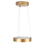 GLOBOSTAR® NEMESIS 61154 Μοντέρνο Κρεμαστό Φωτιστικό Οροφής LED 20W 2356lm 360° AC 220-240V IP20 Ρυθμιζόμενο Λευκό CCT με Χειριστήριο από 2700K έως 6000K Dimmable - Lumileds SMD Chip - Χρυσό Βούρτσας - Μ25 x Π25 x Υ4cm - 3 Χρόνια Εγγύηση - Image 5