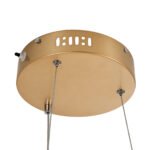 GLOBOSTAR® NEMESIS 61154 Μοντέρνο Κρεμαστό Φωτιστικό Οροφής LED 20W 2356lm 360° AC 220-240V IP20 Ρυθμιζόμενο Λευκό CCT με Χειριστήριο από 2700K έως 6000K Dimmable - Lumileds SMD Chip - Χρυσό Βούρτσας - Μ25 x Π25 x Υ4cm - 3 Χρόνια Εγγύηση - Image 7