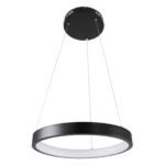 GLOBOSTAR® NEMESIS 61155 Μοντέρνο Κρεμαστό Φωτιστικό Οροφής LED 30W 3513lm 360° AC 220-240V IP20 Ρυθμιζόμενο Λευκό CCT με Χειριστήριο από 2700K έως 6000K Dimmable - Lumileds SMD Chip - Μαυρό Ματ - Μ40 x Π40 x Υ4cm - 3 Χρόνια Εγγύηση - Image 3