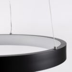 GLOBOSTAR® NEMESIS 61155 Μοντέρνο Κρεμαστό Φωτιστικό Οροφής LED 30W 3513lm 360° AC 220-240V IP20 Ρυθμιζόμενο Λευκό CCT με Χειριστήριο από 2700K έως 6000K Dimmable - Lumileds SMD Chip - Μαυρό Ματ - Μ40 x Π40 x Υ4cm - 3 Χρόνια Εγγύηση - Image 6