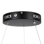 GLOBOSTAR® NEMESIS 61155 Μοντέρνο Κρεμαστό Φωτιστικό Οροφής LED 30W 3513lm 360° AC 220-240V IP20 Ρυθμιζόμενο Λευκό CCT με Χειριστήριο από 2700K έως 6000K Dimmable - Lumileds SMD Chip - Μαυρό Ματ - Μ40 x Π40 x Υ4cm - 3 Χρόνια Εγγύηση - Image 7