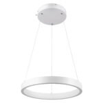 GLOBOSTAR® NEMESIS 61156 Μοντέρνο Κρεμαστό Φωτιστικό Οροφής LED 30W 3513lm 360° AC 220-240V IP20 Ρυθμιζόμενο Λευκό CCT με Χειριστήριο από 2700K έως 6000K Dimmable - Lumileds SMD Chip - Λευκό Ματ - Μ40 x Π40 x Υ4cm - 3 Χρόνια Εγγύηση - Image 3