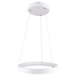 GLOBOSTAR® NEMESIS 61156 Μοντέρνο Κρεμαστό Φωτιστικό Οροφής LED 30W 3513lm 360° AC 220-240V IP20 Ρυθμιζόμενο Λευκό CCT με Χειριστήριο από 2700K έως 6000K Dimmable - Lumileds SMD Chip - Λευκό Ματ - Μ40 x Π40 x Υ4cm - 3 Χρόνια Εγγύηση - Image 5