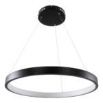 GLOBOSTAR® NEMESIS 61158 Μοντέρνο Κρεμαστό Φωτιστικό Οροφής LED 45W 5230lm 360° AC 220-240V IP20 Ρυθμιζόμενο Λευκό CCT με Χειριστήριο από 2700K έως 6000K Dimmable - Lumileds SMD Chip - Μαύρο Ματ - Μ60 x Π60 x Υ4cm - 3 Χρόνια Εγγύηση - Image 3