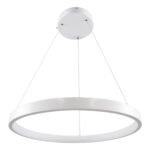 GLOBOSTAR® NEMESIS 61159 Μοντέρνο Κρεμαστό Φωτιστικό Οροφής LED 45W 5230lm 360° AC 220-240V IP20 Ρυθμιζόμενο Λευκό CCT με Χειριστήριο από 2700K έως 6000K Dimmable - Lumileds SMD Chip - Λευκό Ματ - Μ60 x Π60 x Υ4cm - 3 Χρόνια Εγγύηση - Image 3
