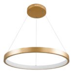 GLOBOSTAR® NEMESIS 61160 Μοντέρνο Κρεμαστό Φωτιστικό Οροφής LED 45W 5230lm 360° AC 220-240V IP20 Ρυθμιζόμενο Λευκό CCT με Χειριστήριο από 2700K έως 6000K Dimmable - Lumileds SMD Chip - Χρυσό Βούρτσας - Μ60 x Π60 x Υ4cm - 3 Χρόνια Εγγύηση - Image 3