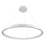 GLOBOSTAR® NEMESIS 61162 Μοντέρνο Κρεμαστό Φωτιστικό Οροφής LED 67W 7689lm 360° AC 220-240V IP20 Ρυθμιζόμενο Λευκό CCT με Χειριστήριο από 2700K έως 6000K Dimmable - Lumileds SMD Chip - Λευκό Ματ - Μ80 x Π80 x Υ4cm - 3 Χρόνια Εγγύηση - Image 3