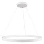 GLOBOSTAR® NEMESIS 61162 Μοντέρνο Κρεμαστό Φωτιστικό Οροφής LED 67W 7689lm 360° AC 220-240V IP20 Ρυθμιζόμενο Λευκό CCT με Χειριστήριο από 2700K έως 6000K Dimmable - Lumileds SMD Chip - Λευκό Ματ - Μ80 x Π80 x Υ4cm - 3 Χρόνια Εγγύηση - Image 5