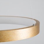 GLOBOSTAR® NEMESIS 61163 Μοντέρνο Κρεμαστό Φωτιστικό Οροφής LED 67W 7689lm 360° AC 220-240V IP20 Ρυθμιζόμενο Λευκό CCT με Χειριστήριο από 2700K έως 6000K Dimmable - Lumileds SMD Chip - Χρυσό Βούρτσας - Μ80 x Π80 x Υ4cm - 3 Χρόνια Εγγύηση - Image 6