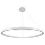 GLOBOSTAR® NEMESIS 61165 Μοντέρνο Κρεμαστό Φωτιστικό Οροφής LED 75W 8743lm 360° AC 220-240V IP20 Ρυθμιζόμενο Λευκό CCT με Χειριστήριο από 2700K έως 6000K Dimmable - Lumileds SMD Chip - Λευκό Ματ - Μ100 x Π100 x Υ4cm - 3 Χρόνια Εγγύηση - Image 3