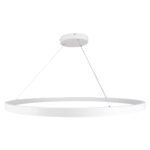 GLOBOSTAR® NEMESIS 61165 Μοντέρνο Κρεμαστό Φωτιστικό Οροφής LED 75W 8743lm 360° AC 220-240V IP20 Ρυθμιζόμενο Λευκό CCT με Χειριστήριο από 2700K έως 6000K Dimmable - Lumileds SMD Chip - Λευκό Ματ - Μ100 x Π100 x Υ4cm - 3 Χρόνια Εγγύηση - Image 5