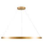 GLOBOSTAR® NEMESIS 61166 Μοντέρνο Κρεμαστό Φωτιστικό Οροφής LED 75W 8743lm 360° AC 220-240V IP20 Ρυθμιζόμενο Λευκό CCT με Χειριστήριο από 2700K έως 6000K Dimmable - Lumileds SMD Chip - Χρυσό Βούρτσας - Μ100 x Π100 x Υ4cm - 3 Χρόνια Εγγύηση - Image 4