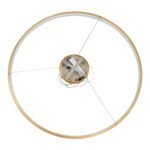 GLOBOSTAR® NEMESIS 61166 Μοντέρνο Κρεμαστό Φωτιστικό Οροφής LED 75W 8743lm 360° AC 220-240V IP20 Ρυθμιζόμενο Λευκό CCT με Χειριστήριο από 2700K έως 6000K Dimmable - Lumileds SMD Chip - Χρυσό Βούρτσας - Μ100 x Π100 x Υ4cm - 3 Χρόνια Εγγύηση - Image 8