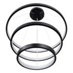 GLOBOSTAR® NEMESIS TRIO 61170 Μοντέρνο Κρεμαστό Φωτιστικό Οροφής LED 120W 14723lm 360° AC 220-240V IP20 Ρυθμιζόμενο Λευκό CCT με Χειριστήριο από 2700K έως 6000K Dimmable - Lumileds SMD Chip - Μαύρο Ματ - Μ80 x Π80 x Υ80cm - 3 Χρόνια Εγγύηση - Image 5