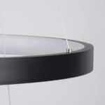 GLOBOSTAR® NEMESIS TRIO 61170-DECO Μοντέρνο Κρεμαστό Φωτιστικό Οροφής LED 120W 14723lm 360° AC 220-240V IP20 Ρυθμιζόμενο Λευκό CCT με Χειριστήριο από 2700K έως 6000K Dimmable - Lumileds SMD Chip - Μαύρο Ματ - Μ80 x Π80 x Υ80cm - 3 Χρόνια Εγγύηση - Image 8