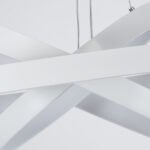 GLOBOSTAR® NEMESIS TRIO 61171 Μοντέρνο Κρεμαστό Φωτιστικό Οροφής LED 120W 14723lm 360° AC 220-240V IP20 Ρυθμιζόμενο Λευκό CCT με Χειριστήριο από 2700K έως 6000K Dimmable - Lumileds SMD Chip - Λευκό Ματ - Μ80 x Π80 x Υ80cm - 3 Χρόνια Εγγύηση - Image 7