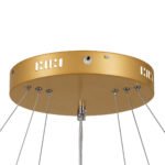 GLOBOSTAR® NEMESIS TRIO 61172 Μοντέρνο Κρεμαστό Φωτιστικό Οροφής LED 120W 14723lm 360° AC 220-240V IP20 Ρυθμιζόμενο Λευκό CCT με Χειριστήριο από 2700K έως 6000K Dimmable - Lumileds SMD Chip - Χρυσό Βούρτσας - Μ80 x Π80 x Υ80cm - 3 Χρόνια Εγγύηση - Image 9