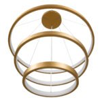 GLOBOSTAR® NEMESIS TRIO 61172-DECO Μοντέρνο Κρεμαστό Φωτιστικό Οροφής LED 120W 14723lm 360° AC 220-240V IP20 Ρυθμιζόμενο Λευκό CCT με Χειριστήριο από 2700K έως 6000K Dimmable - Lumileds SMD Chip - Χρυσό Βούρτσας - Μ80 x Π80 x Υ80cm - 3 Χρόνια Εγγύηση - Image 7