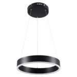GLOBOSTAR® VENOM 61173 Μοντέρνο Κρεμαστό Φωτιστικό Οροφής LED 30W 3513lm 120° AC 220-240V IP20 Ρυθμιζόμενο Λευκό CCT με Χειριστήριο από 2700K έως 6000K Dimmable - Lumileds SMD Chip - Μαύρο Ματ - Μ40 x Π40 x Υ6.5cm - 3 Χρόνια Εγγύηση - Image 3