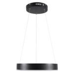 GLOBOSTAR® VENOM 61173 Μοντέρνο Κρεμαστό Φωτιστικό Οροφής LED 30W 3513lm 120° AC 220-240V IP20 Ρυθμιζόμενο Λευκό CCT με Χειριστήριο από 2700K έως 6000K Dimmable - Lumileds SMD Chip - Μαύρο Ματ - Μ40 x Π40 x Υ6.5cm - 3 Χρόνια Εγγύηση - Image 4