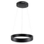 GLOBOSTAR® VENOM 61173 Μοντέρνο Κρεμαστό Φωτιστικό Οροφής LED 30W 3513lm 120° AC 220-240V IP20 Ρυθμιζόμενο Λευκό CCT με Χειριστήριο από 2700K έως 6000K Dimmable - Lumileds SMD Chip - Μαύρο Ματ - Μ40 x Π40 x Υ6.5cm - 3 Χρόνια Εγγύηση - Image 5